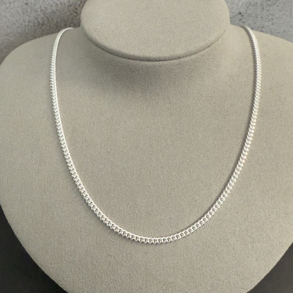 Solid 925 Silver 2.7mm Cuban Link Chain 20-BSI-NEW